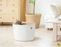 在飛比找Yahoo!奇摩拍賣優惠-【JPGO】日本進口 IRIS 立桶式.上入式貓砂盆 PUN