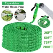 25FT-200FT Expandable Garden Watering Hose High Pressure Car Wash Magic Flexible