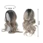 New Golden Brown to Gold Ombre Long Wavy Curly Blonde Wig Women's Synthetic Hair