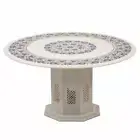 42" marble Table Top lapis semi precious stones floral Inlay with marble Stand