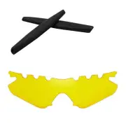 WL Yellow Vented Non-Polarized Lenses + Black Earsocks for Oakley M Frame Heater
