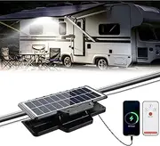 Solar RV Lights Exterior, 208 LED Motion Sensor RV Porch Light with Remote Control, Waterproof Clip on Camper Outdoor Lights for Motorhome Travel,Travel Trailers, Camper, Food Trucks