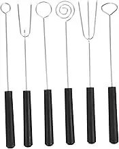 Zerodeko Versatile Kitchen Forks 6pcs Stainless Steel Fondue Forks Dipping Tools Baking Supplies for Home