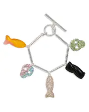 Tory Burch x BonBon Fish & Skull Charm Bracelet