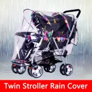 Double Stroller Rain Cover Tandem Stroller Raincoat Baby Shield Universal