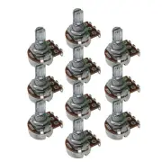 FLEOR 10pcs A500K Potentiometers Guitar Bass Control Pots Short Shaft Small Pots