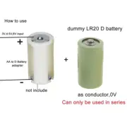 Dummy Battery Tube LR20 D Fake Battery Housing Case DIY Electronic Accessories