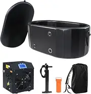 Inflatable Ice Bathtub with Chiller,Portable Cold Plunge Tub,Cold Plunge System Cold Water Immersion Tub,for Cold Water Therapy 5 Layers Ice Baths at Home Outdoor Gym,for Family Gardens, Gyms