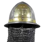 Helmet Armor Knight Steel Byzantine Kettle Hat Helmet Halloween Antique Medieval