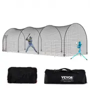 VEVOR Baseball Batting Cage, Softball and Baseball Batting Cage Net and Frame,33x12x10 ft Practice Portable Cage Net with Carry Bag, Heavy Duty Enclo