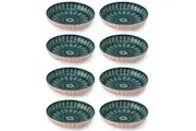 8PK Mikasa Folk Pattern Ceramic Bowl Dish Salad Serving Round Dinnerware 21cm
