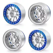 4PCS Metal 1.9" Beadlock Wheel Rims for 1/10 SCX10 90046 D90 TRX-4 RC Crawler