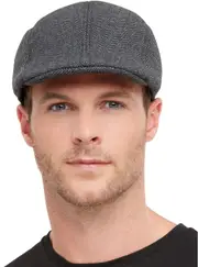 Shelby Gangster Mens Grey 1920s Flat Cap Hat