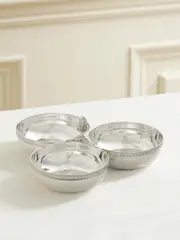[Christofle] Christofle - Malmaison Silver-plated Three-bowl Server - One size One size Silver