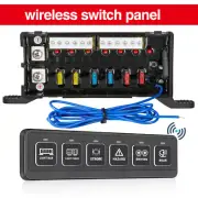 6 Gang Switch Panel Auxiliary Circuit Control Relay System Pickup 12V 24V Marine