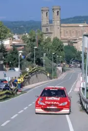 WRC Catalunya Spain 2003 Giles and Herve Panizzi Peugeot WRC Action Old Photo