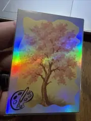 Cherry Blossom Tree Custom Holographic Refractor Art Trading Card /9