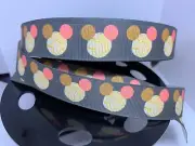 NEW 5-yards of Mickey Concha 7/8" wide Grosgrain Ribbon