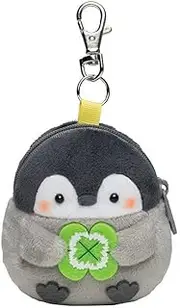 [SQUISHY DOT] SQUSIHY DOT Kawaii Penguin Keyring, Cute Keychain, Cute Coin bag, Japanese Anime Cartoon Plush, Small Penguin Plushie