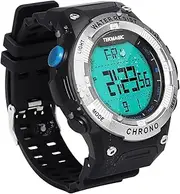 [TEKMAGIC] Men’s Swimming Wristwatch 10 ATM Water Resistant with Functions of Alarm Clock, Stopwatch, Chronograph, Countdown, Timer, Dual Time and Calendar, 12 and 24 Hour Format Switchable