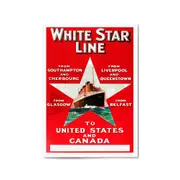 White Star Line Vintage Shipping Advert Wall Art #3