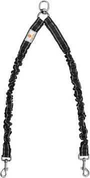 2 Dog Leash,Double Dog Leash Coupler Tangle Free Bungee Dog Leash, 360° Swivel