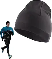 [ZQSFPK] Skull Cap, Beanie Running Hat, Comfortable Breathable Beanie Hat, Soft Cycling Skull Cap, Winter Hats for Women and Men, Thermal Running Hat for Adults Women and Men Black, Black, One size
