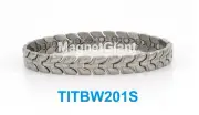 High power womens magnetic Titanium bracelet (5000 gauss magnets) Silver