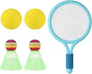 Anneome 1Set Badminton Racket with Balls Outdoor Sports for Boys and Present for Physical Fitness and Parent Interaction Includes Balls