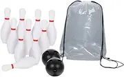 LeeQinersw Bowling Game for Kids Featuring 10 Pins and 2 Balls for Family Activities in Parks and Yards