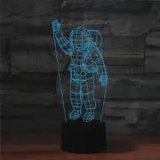 Astronaut Shape 3D Colorful LED Vision Light Table Lamp, USB & Battery Version