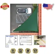 5' x 5' Green Triangle Shade Sail with 95% UV Blockage - Custom Options