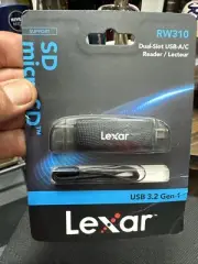 Lexar Dual Slot USB-A/CReader, USB 3.2 Gen 1 Up to 104MB/s RW310 SD/Micro