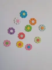 20 assorted colorful flowers Cardstock die cuts For scrapbook cards