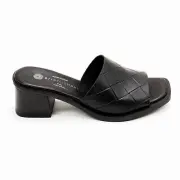 Women Eric Michael Vicky Dressy Leather Heeled Slide Sandals NEW