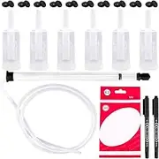 Cimeton 30Pcs Airlock Set with Silicone Stopper and Grommets, Auto Siphon with 6 Feet Clear Tubing and Clamp Fermentation Tool Pack for Fermentation for Preserving, Brewing
