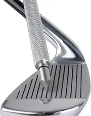 Golf Club Groove Sharpener, Re-Grooving Tool and Cleaner for Wedges & Irons - Generate Optimal Backspin - Suitable for U & V-Grooves