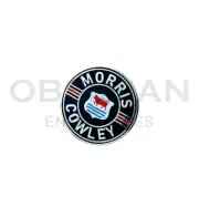 Vintage Brass Chrome Customize Morris Cowley Flat Car Badge Screw on Back