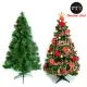 台灣製 6呎 / 6尺(180cm)特級綠松針葉聖誕樹 (+飾品組)(不含燈)-飾品紅金色系YS-GPT06003