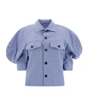 Sacai Balloon Sleeved Poplin Shirt 1,2 blue