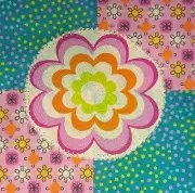 Patchwork Kit Pattern Fabric DYI Girly Flowers bed table Runner Quilt