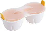Microwave Egg Boiler Poacher - 2-Cavity Cooker Egg | Oven Egg Cooker | Microwave Egg Boiler | Portable Egg Cooker For Microwave | Boiled Egg Maker With Lid | Cooking Microwave Boiler Poacher For