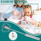 1x Semi-Automatic Egg Whisk Hand Push Egg Beater StainlessSteel X7T3 T5S0