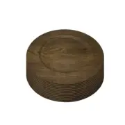 Gibson Home 94798.01 Feri 13" Wooden Skin Luxe Chargers Set Of 12