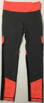 Adidas Women's D2M Long Mix Tights Mesh Climalite BQ4991 Peach Black Size S