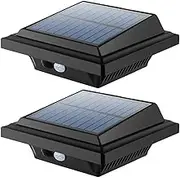 Gutter Solar Light with Motion Sensor 40 LEDs Solar Lights for Outdoor Use Black Garden Lighting Cool White Solar Light 3W PIR Security Wall Light Outdoor Lamp for Garage, Patio