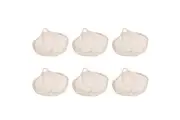 6x Sachi Cotton String Bag Short Handle Fruit Carrier Expandable Net Natural