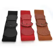 Womens Leather Waist Belt - Red