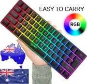 Easy Portable Gaming Keyboard RGB LED Mechanical Feel Membrane Keypad For PC PS4