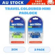 4PCS Coloured Mini Padlock Travel Tiny Suitcase Lock with 2 Key Luggage Bag